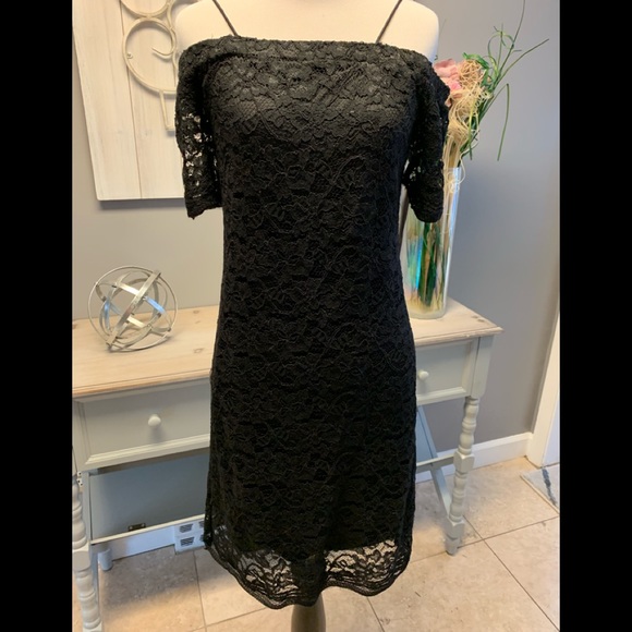 lord and taylor black lace dress